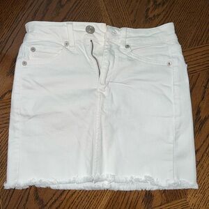 American Eagle White Denim Skirt